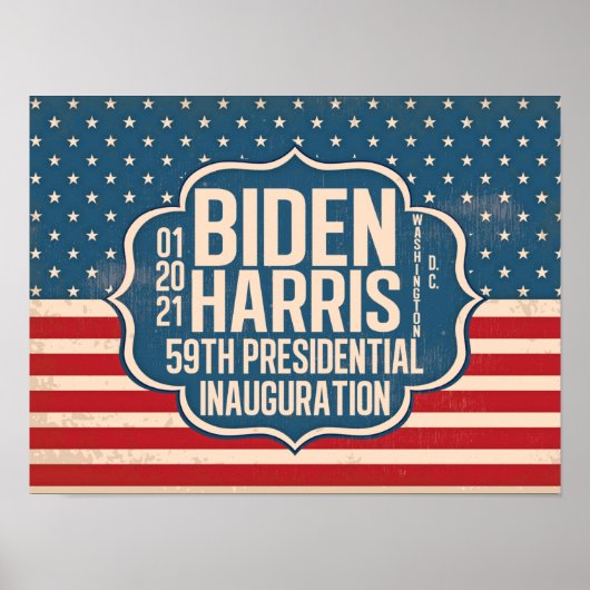 Gedenkfeier von Biden Harris 59. Poster (Vorne)