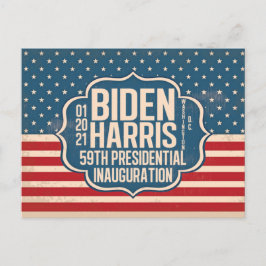 Gedenkfeier von Biden Harris 59. Postkarte