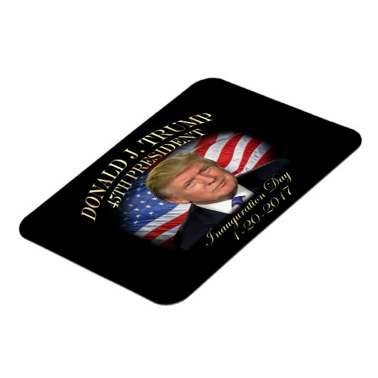 Gedenkfeier von Präsident Donald Trump Magnet (Linke Seite)