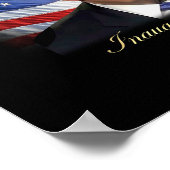 Gedenkfeier von Präsident Donald Trump Poster (Ecke)