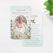 Gedenkfeier Wildblumen Kolibri (Schreibtisch)