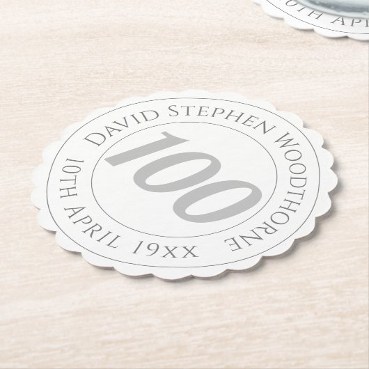 Gedenkfeier zum 100. Geburtstag Untersetzer (angewinkelt)