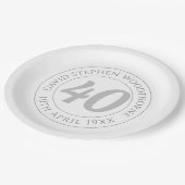 Gedenkfeier zum 40. Geburtstag Pappteller (Schrägansicht)