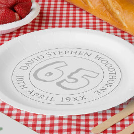 Gedenkfeier zum 65. Geburtstag Pappteller