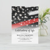 Gedenkfeier zum Feuerwehrmann Einladung (Stehend Vorderseite)