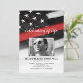 Gedenkfeier zum Feuerwehrmann Einladung (Stehend Vorderseite)