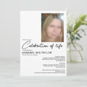 Gedenkfeier zum Foto Beerdigung Einladung (Stehend Vorderseite)