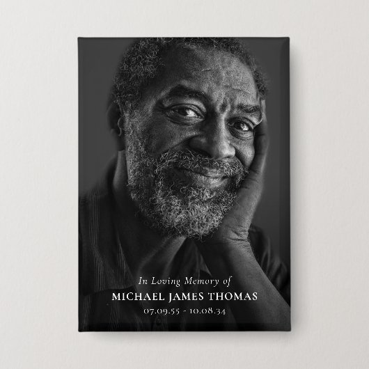 Gedenkfeier zum Foto Button (Vorderseite)