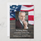 Gedenkfeier zum Foto der amerikanischen Flagge Dankeskarte (Vorderseite)