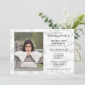 Gedenkfeier zum Foto der Lebensbeerdigung Einladung (Stehend Vorderseite)