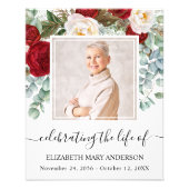 Gedenkfeier zum Foto der Roten Rosen (Vorne)