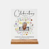 Gedenkfeier zum Foto des Lebens Acrylschild (Vorderseite)