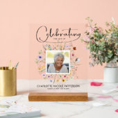 Gedenkfeier zum Foto des Lebens Acrylschild (Hochzeit)