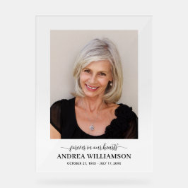 Gedenkfeier zum Foto des Lebens Acrylschild