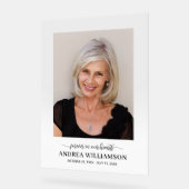 Gedenkfeier zum Foto des Lebens Acrylschild (Winkel)