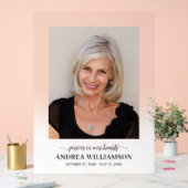 Gedenkfeier zum Foto des Lebens Acrylschild (Hochzeit)