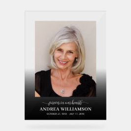 Gedenkfeier zum Foto des Lebens Acrylschild