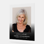 Gedenkfeier zum Foto des Lebens Acrylschild (Winkel)