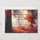 Gedenkfeier zum Foto des Lebens im Herbst Einladung (Vorderseite)