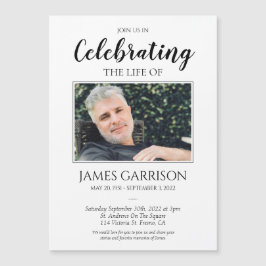 Gedenkfeier zum Foto des Lebens Magnetkarte