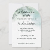 Gedenkfeier zum Foto des Lebensgefühls Einladung (Rückseite)