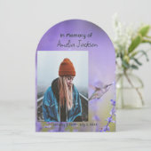 Gedenkfeier zum Foto des Lebensgefühls Einladung (Stehend Vorderseite)