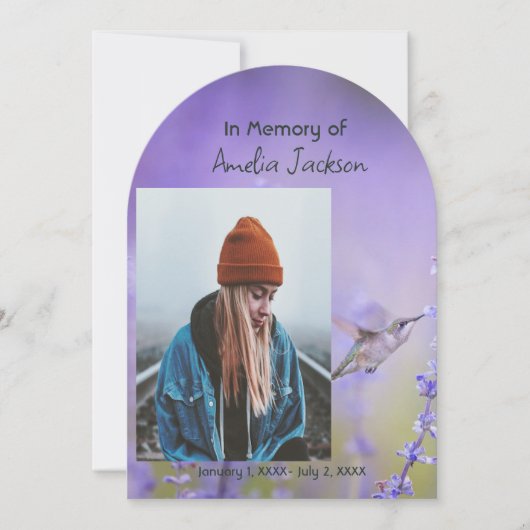 Gedenkfeier zum Foto des Lebensgefühls Einladung (Vorderseite)