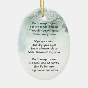 Gedenkfeier zum Foto des Lebensgefühls Keramik Ornament