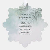 Gedenkfeier zum Foto des Lebensgefühls Ornament Karte (Rückseite)