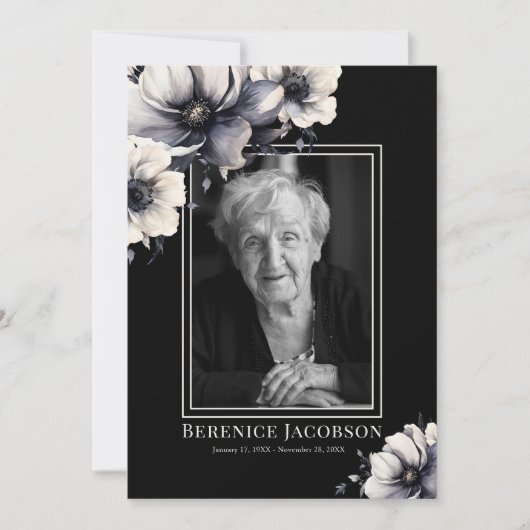 Gedenkfeier zum Foto Einladung (Vorderseite)