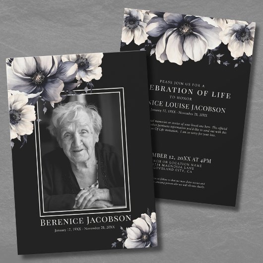 Gedenkfeier zum Foto Einladung