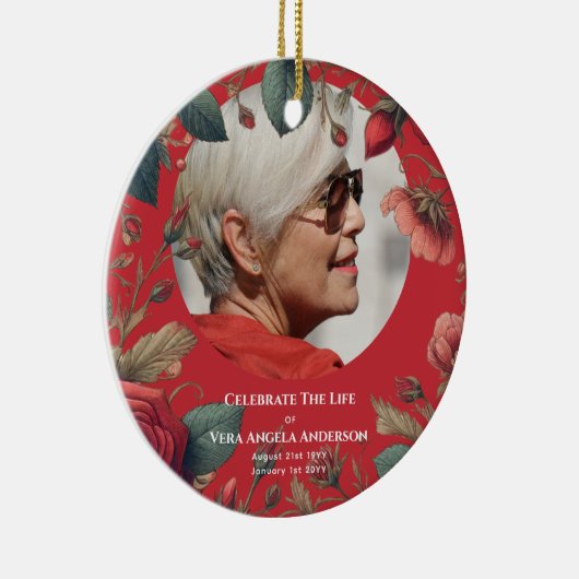 Gedenkfeier zum Foto von lebenslangen Bestattungsg Keramik Ornament (Rechts)