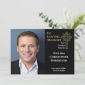 Gedenkfeier zum Gedenken an das lebendige Gedächtn Einladung (Stehend Vorderseite)