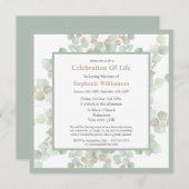 Gedenkfeier zum Gedenken an die Beerdigung Eukalyp Einladung (Vorne/Hinten)