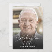 Gedenkfeier zum klassischen Foto Einladung (Vorderseite)