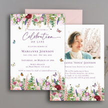 Gedenkfeier zum Leben: Blumenschmetterlinge