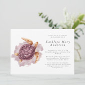 Gedenkfeier zum Leben der Meeresschildkröten Einladung (Stehend Vorderseite)