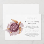 Gedenkfeier zum Leben der Meeresschildkröten Einladung (Vorne/Hinten)