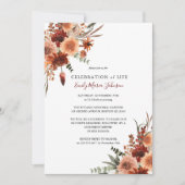 Gedenkfeier zum Leben Einladung Terrakotta (Vorderseite)