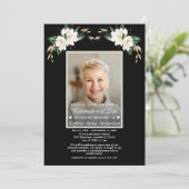 Gedenkfeier zum Leben Magnolia-Foto Einladung (Stehend Vorderseite)