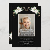 Gedenkfeier zum Leben Magnolia-Foto Einladung (Vorne/Hinten)