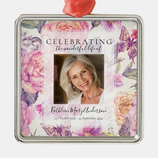 Gedenkfeier zum Leben Ornament Aus Metall (Vorne)