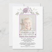 Gedenkfeier zum Leben verblassten Foto Einladung (Vorderseite)