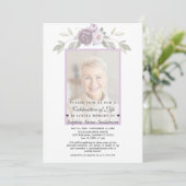 Gedenkfeier zum Leben verblassten Foto Einladung (Stehend Vorderseite)