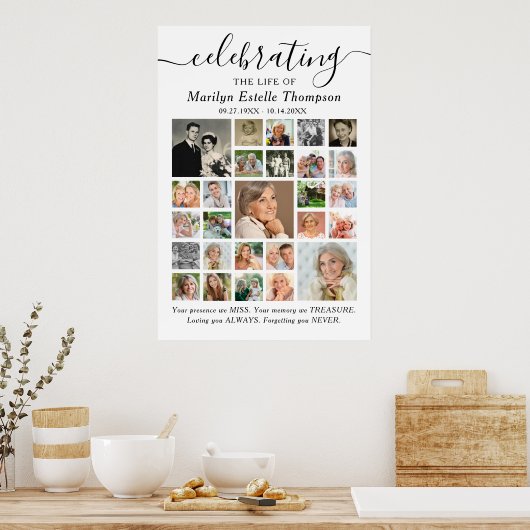 Gedenkfeier zum Lebensangebot 27 FotoCollage Poster (Küche)