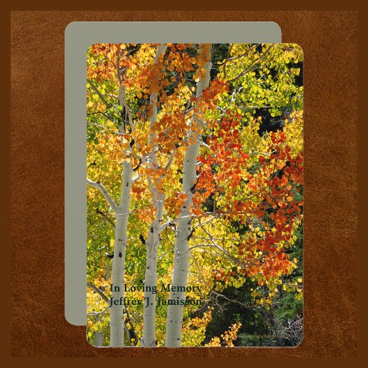 Gedenkfeier zum Lebensaspekt im Herbst Einladung