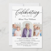 Gedenkfeier zum Lebensfoto-Collage Einladung (Vorderseite)