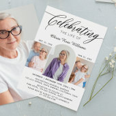 Gedenkfeier zum Lebensfoto-Collage Einladung