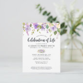 Gedenkfeier zum Lila Florentiner Beerdigung Postkarte (Stehend Vorderseite)