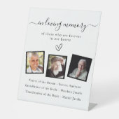 Gedenkfeier zum Schwarz-weißen Foto Sockelschild (Vorderseite)